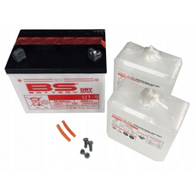 Akumuliatorius SU RŪGŠTIES ELEKTROLITU 12V 24Ah Dešinėje PLIUSAS 196 mm x 131 mm x 184 mm  sausai įkrautas