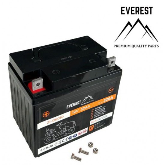 AGM akumuliatorius 12V 32Ah kairys + Everest