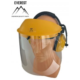 Apsauginis veido skydas su ausinėmis