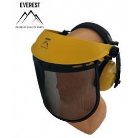 Apsauginis skydas veidui su ausinėmis