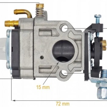 KARBIURATORIUS KINIETIŠKAM TRIMERIUI 43cc 52cc 15mm