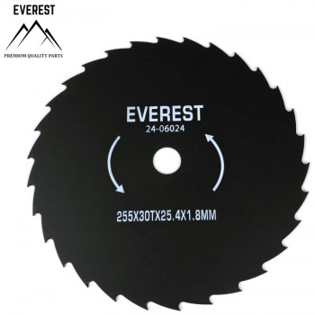 Universalus pjovimo diskas 30 dantys skersmens anga 25,4 mm plotis 255 mm storio 1,8 mm