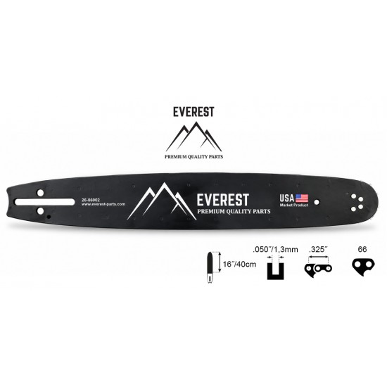 Pjovimo juosta EVEREST 400 mm (16″), .325″, 1,3 mm, 66 narelių