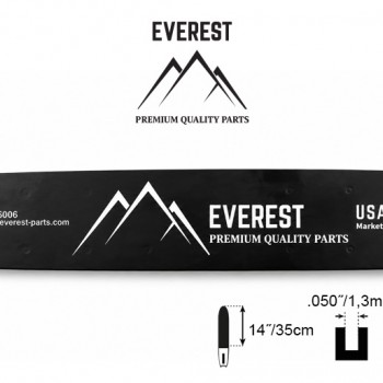 Pjovimo juosta EVEREST 350 mm (14″), 3/8″ LP, 1,3 mm, 50 narelių, A074