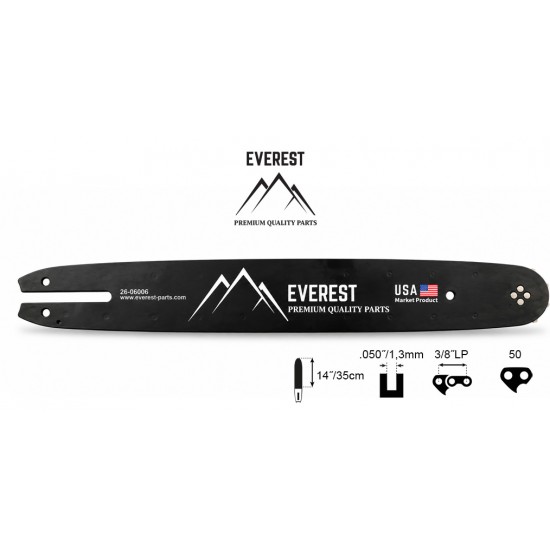 Pjovimo juosta EVEREST 350 mm (14″), 3/8″ LP, 1,3 mm, 50 narelių, A074