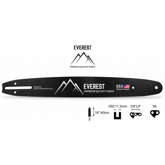 Pjovimo juosta EVEREST 400 mm (16″), 3/8″ LP, 1,3 mm, 56 narelių, A041