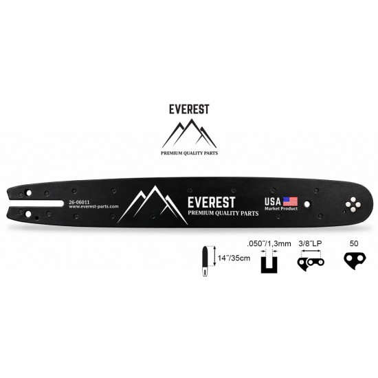 Pjovimo juosta EVEREST 350 mm (14″), 3/8″ LP, 1,3 mm, 50 narelių