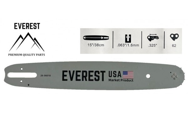 PJOVIMO JUOSTA TINKANTI STIHL 15″ / 380 MM, .325″, 1,6 MM, 62 NARELIŲ – EVEREST
