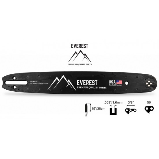 Pjovimo juosta EVEREST 380 mm (15″), 3/8″, 1,6 mm, 56 narelių