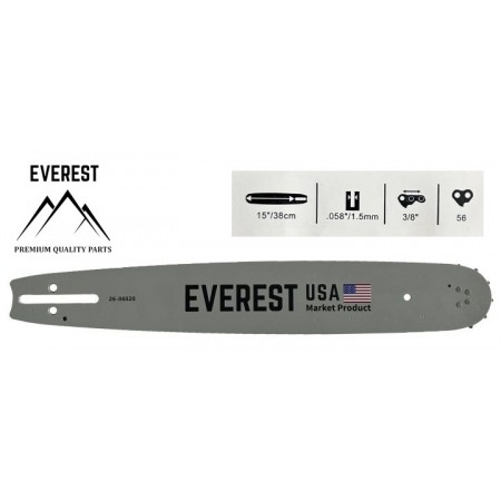 Pjovimo juosta EVEREST, 380 mm (15″), 3/8″, 1,5 mm, 56 narelių, K095