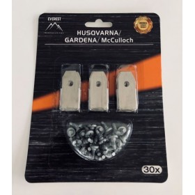 ROBOTO ŽOLIAPJOVĖS PEILIUKAI TINKANTYS HUSQVARNAI GARDENAI 35MM – RINKINYS 30 VNT.