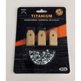 ROBOTO ŽOLIAPJOVĖS PEILIUKAI TINKANTYS HUSQVARNAI GARDENAI 35MM TITANAS – RINKINYS 30 VNT.