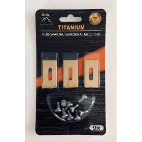 ROBOTO ŽOLIAPJOVĖS PEILIUKAI TINKANTYS HUSQVARNAI GARDENAI 35MM TITANAS – RINKINYS 9 VNT.