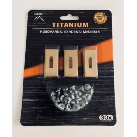 ROBOTO ŽOLIAPJOVĖS PEILIUKAI TINKANTYS HUSQVARNAI GARDENAI 35MM TITANAS – RINKINYS 30 VNT.
