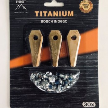VEJOS ROBOTO PEILIUKAI TINKANTYS BOSCH INDEGO – 49 MM TITANAS – RINKINYS 30 VNT.
