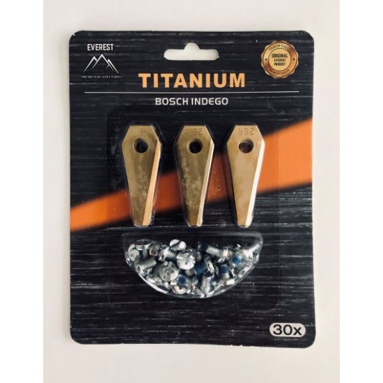 VEJOS ROBOTO PEILIUKAI TINKANTYS BOSCH INDEGO – 49 MM TITANAS – RINKINYS 30 VNT.
