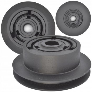 IŠCENTRINĖ SANKABA VIBROPLOKŠTEI, Ø148 MM, 25 MM VELENUI, 13 MM DIRŽUI