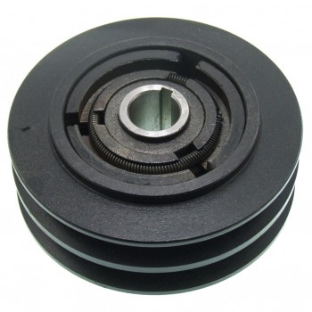 IŠCENTRINĖ SANKABA VIBROPLOKŠTEI, Ø128 MM, 19 MM VELENUI, DVIEM 13 MM DIRŽAMS
