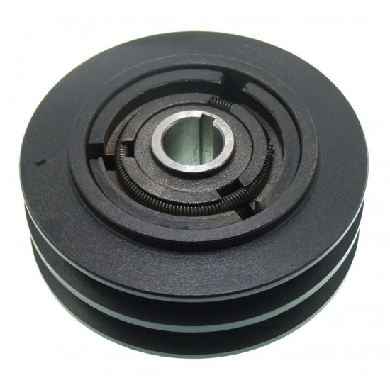 IŠCENTRINĖ SANKABA VIBROPLOKŠTEI, Ø128 MM, 19 MM VELENUI, DVIEM 13 MM DIRŽAMS
