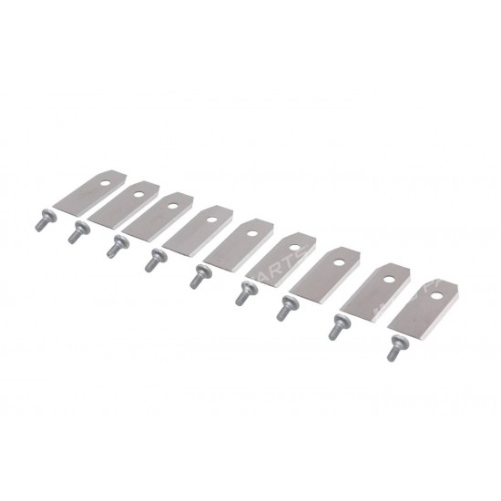 ROBOTO ŽOLIAPJOVĖS PEILIUKAI TINKANTYS HUSQVARNAI GARDENAI 43MM – RINKINYS 9 VNT.