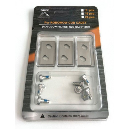 VEJOS ROBOTO PEILIUKAI TINKANTYS ROBOMOW RK, RKS, CUB CADET XR5 – EVEREST, 8 VNT.